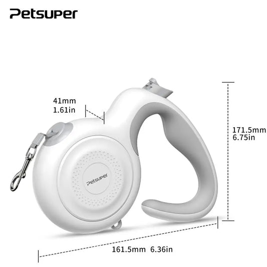 Petsuper Auto-Brake Retractable Leash 5m 60KG Capacity with Ergonomic Handle