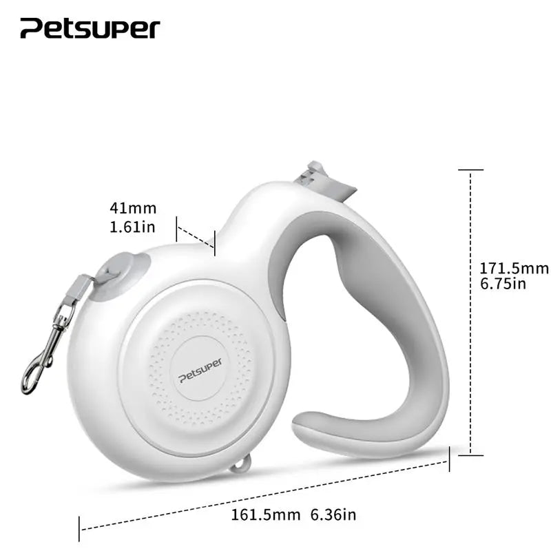 Petsuper Auto-Brake Retractable Leash 5m 60KG Capacity with Ergonomic Handle